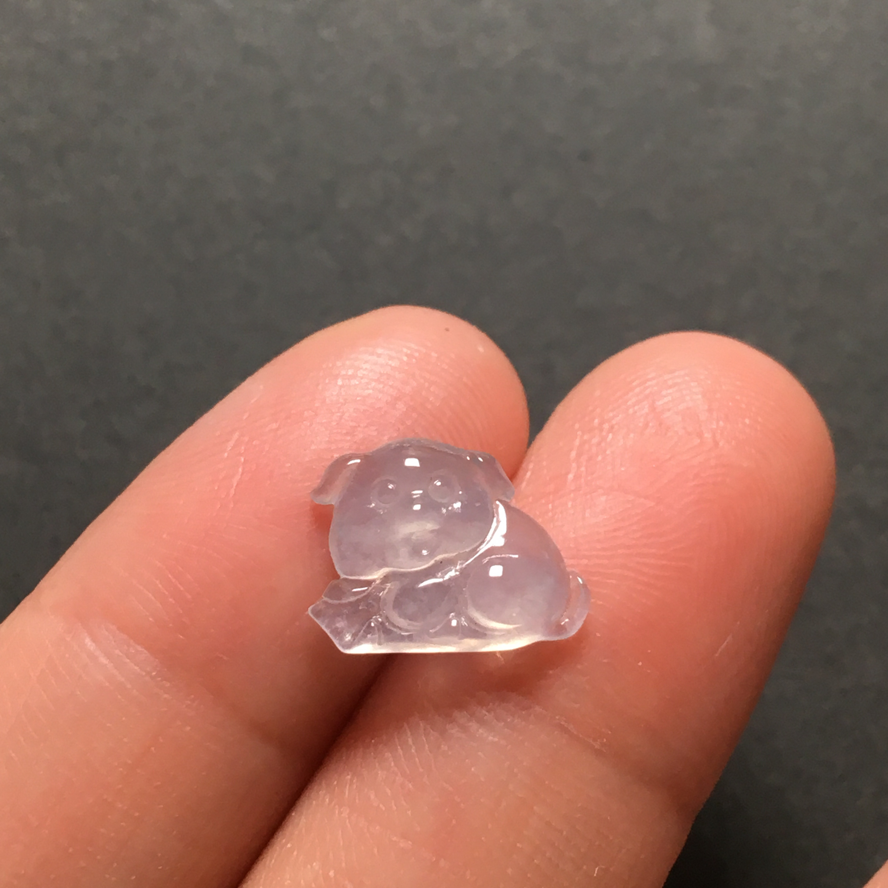 尺寸9.2-11.9-3.2天然翡翠玉石冰透生肖狗旺可爱精致手链绳配饰