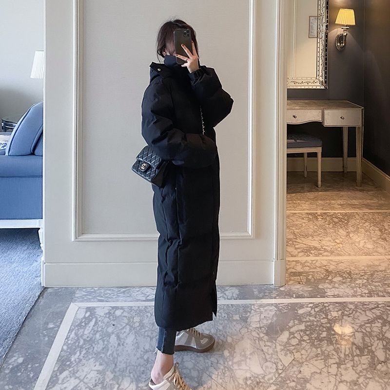 羽绒羽绒服女2023年冬装韩版过膝羽绒服超长款到脚踝学生中戏
