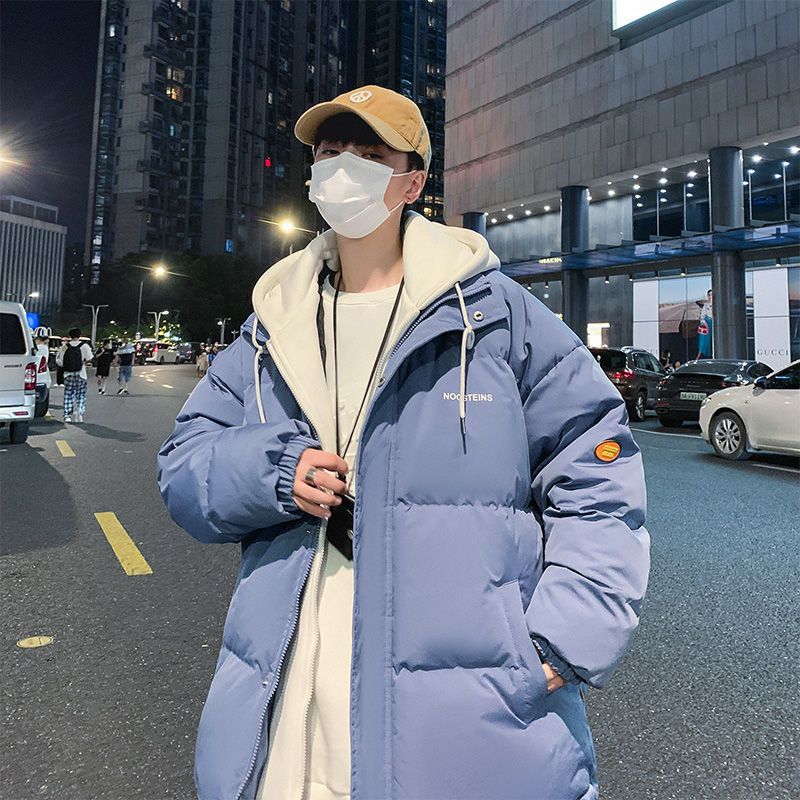 2023爆品羽绒羽绒服男冬季新款港风潮牌假两件羽绒服青少年加