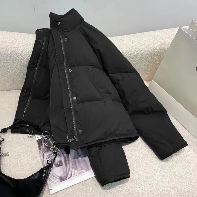 2023新款韩版小个子立领时尚休闲短款羽服女学生面包服外套冬显瘦