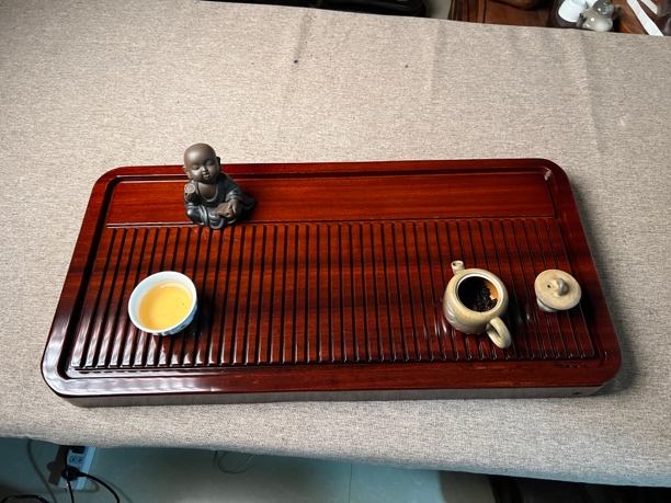 ③圆盘豆湿泡茶盘70×35×4.8电木款