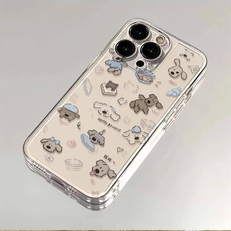 创意玩耍小狗适用iphone15/13/14苹果手机壳华为vivo小米oppo软套