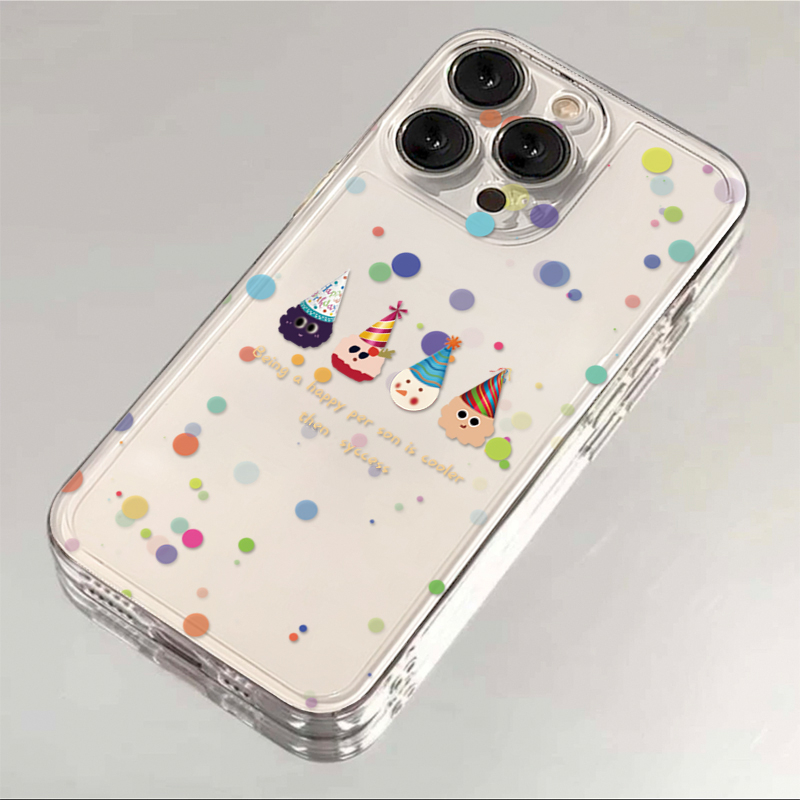 可爱派对曲奇适用iphone15苹果14手机壳13华为vivo小米oppo软套女