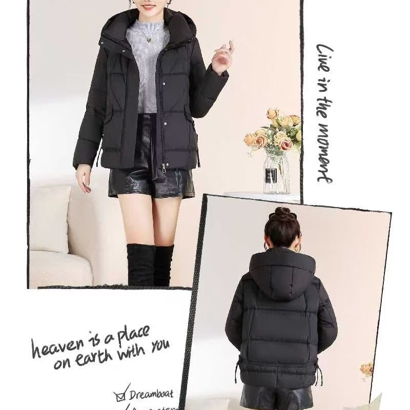 宽松时尚短款冬季保暖加绒外套