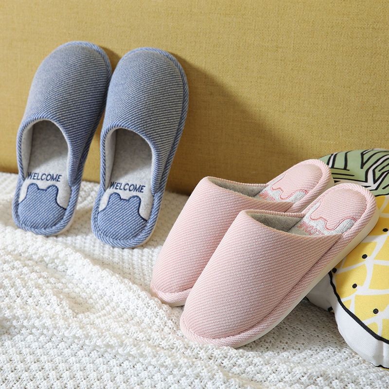 新款情侣棉拖鞋男女秋冬季加厚防滑防寒保暖家居鞋拖鞋不包跟居家