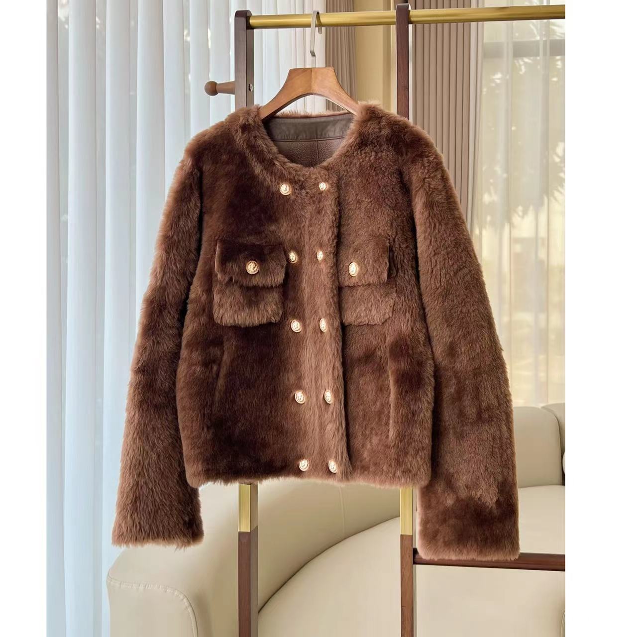 【晨老板】~ceilina 时尚中古经典纽扣短外套79235069