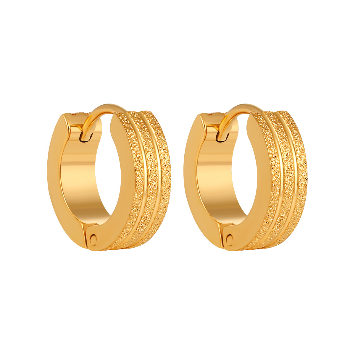 钛钢耳饰 三生三世耳扣磨砂耳扣时尚个性耳饰高级感耳环 