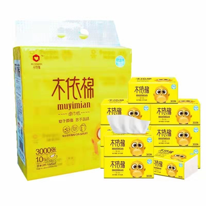 木依棉可湿水面巾纸（一袋6包）2400张