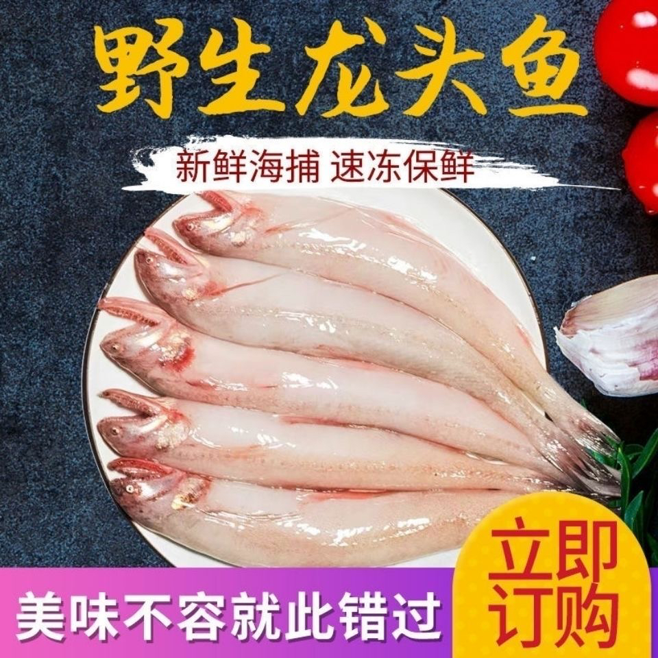 新鲜豆腐鱼龙头鱼大个头九肚鱼龙头鮳水潺流鼻鱼狗母鱼虾潺丝丁鱼