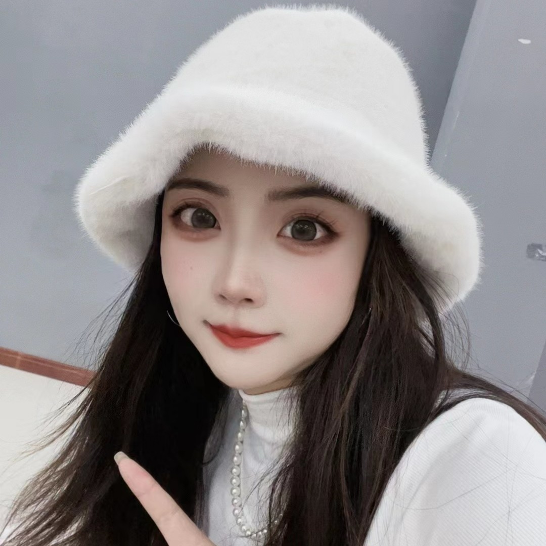 主播推荐渔夫帽毛毛帽子