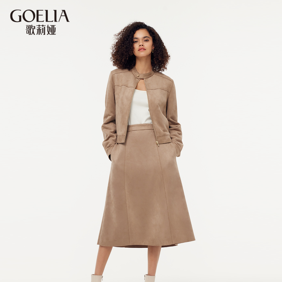 【直降】歌莉娅春初春短夹克套装（外套+半裙）1E1CAC560