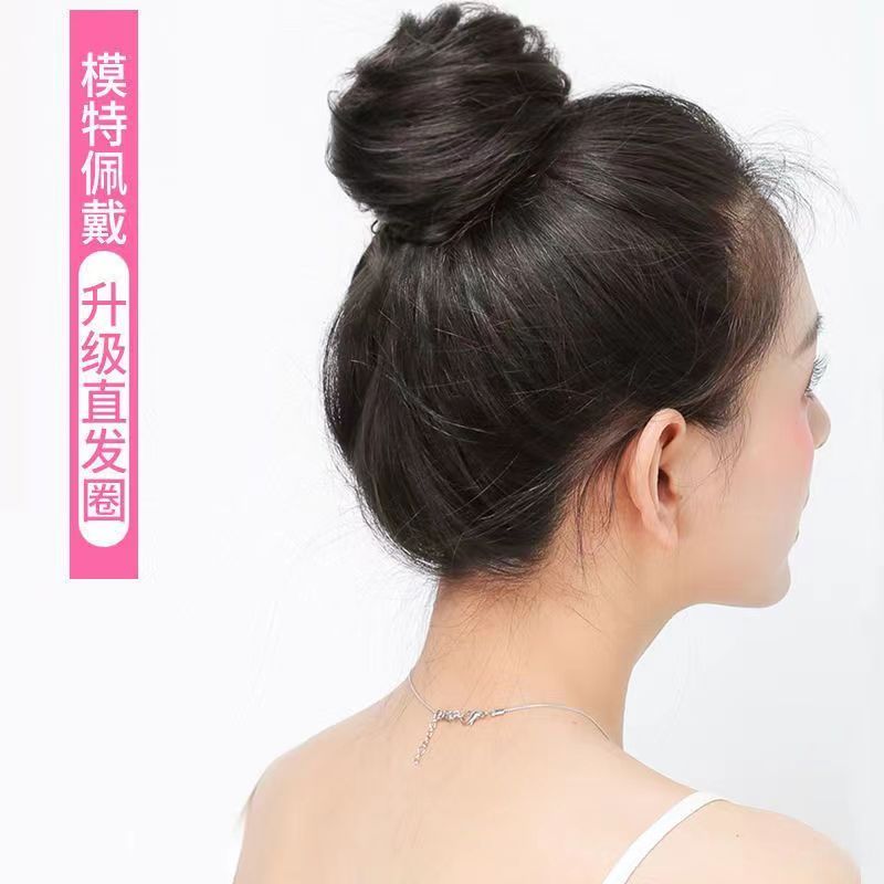 发圈丸子头假发包 假发女懒人神器花苞头盘发器头饰品蓬松头花