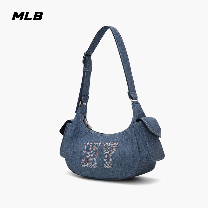 MLB官方 潮流情侣可调节腋下包街头仿牛仔辣妹包春夏 M24NBQM03