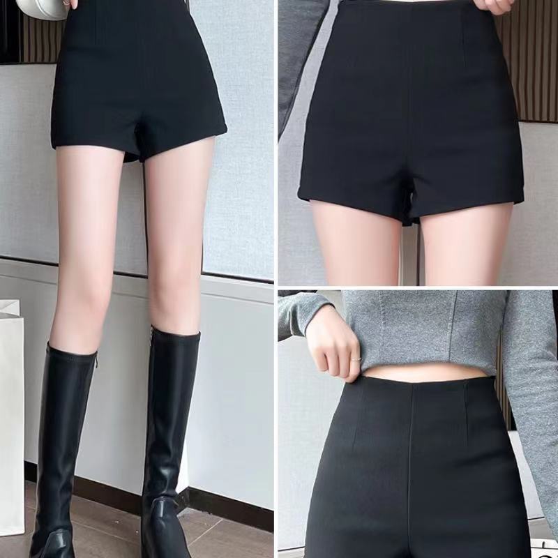 黑色短裤女弹力棉外穿修身a字秋冬打底显瘦高腰秋季韩版热裤百搭1