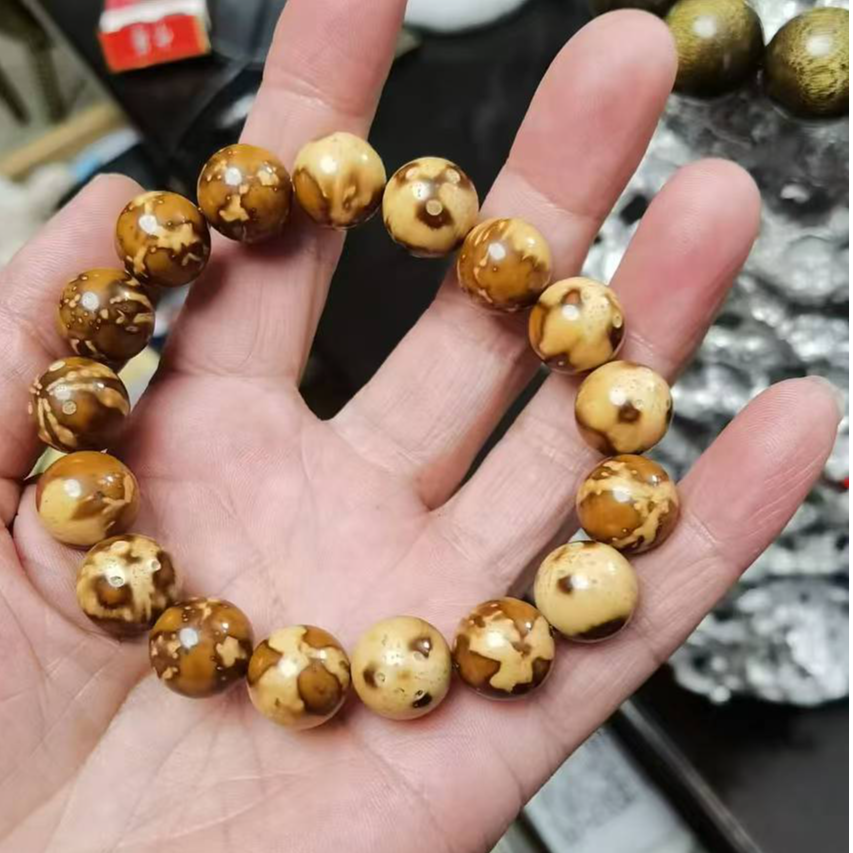 【大才哥手工艺】天然熊猫紫金鼠菩提籽手串文玩匠心手工艺精品手串