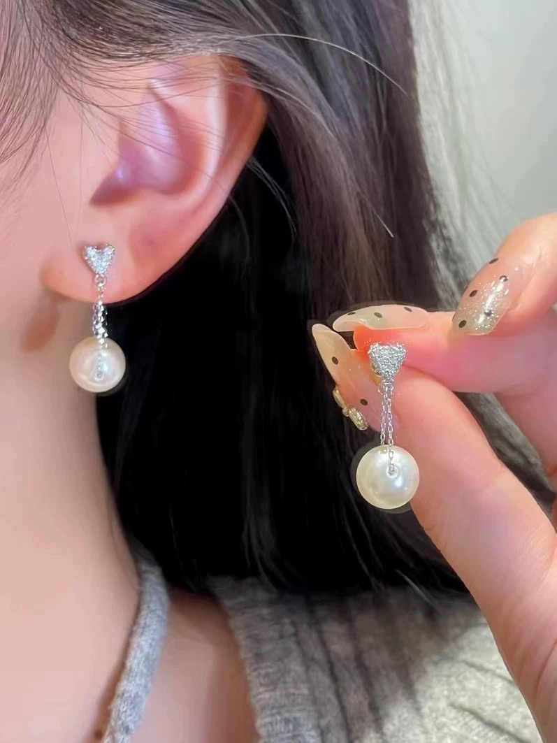 铜合金耳饰 1251「宫廷奢雅」小众一款两戴轻奢高级感珠珠流苏耳钉