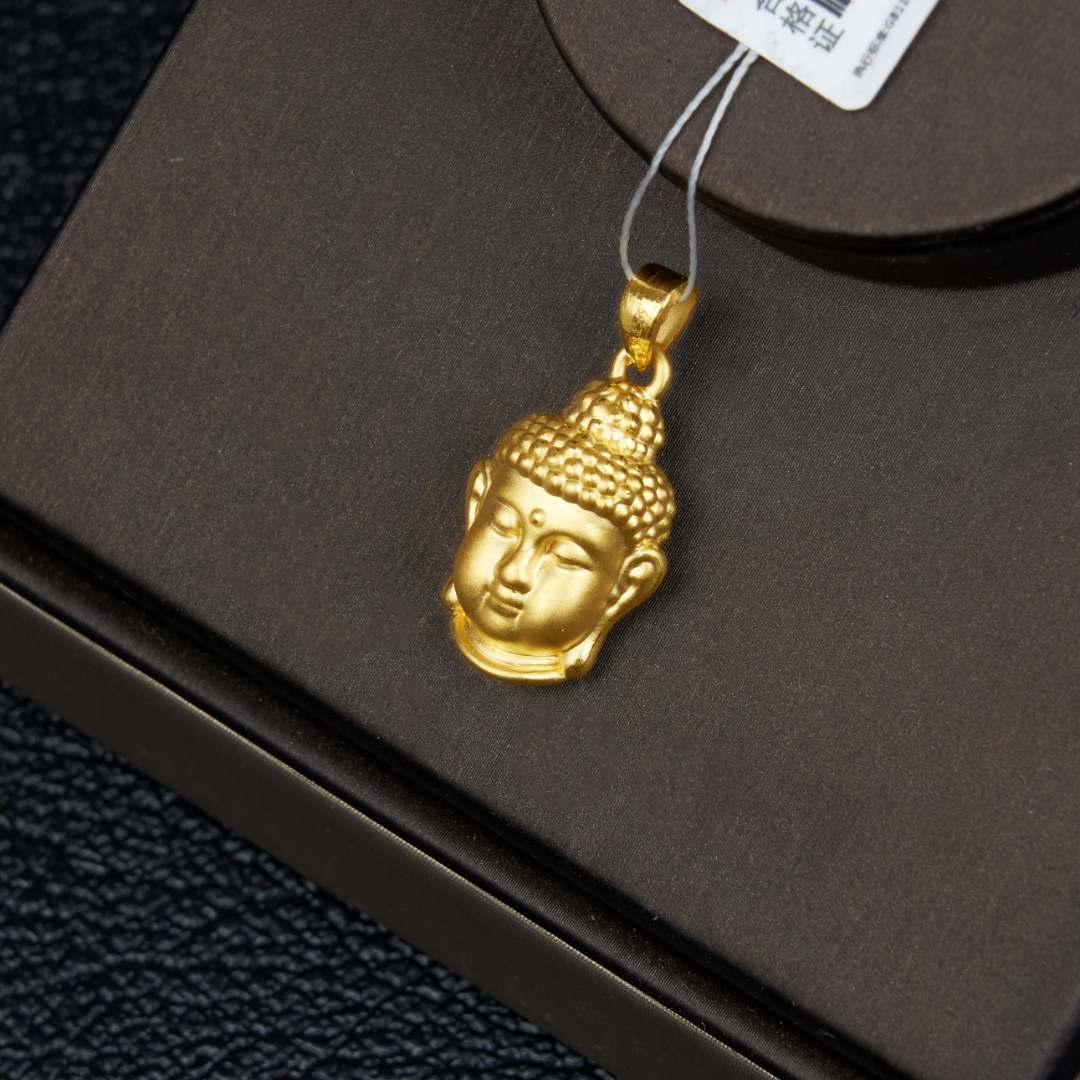 【金展珠宝】足金 佛头吊坠