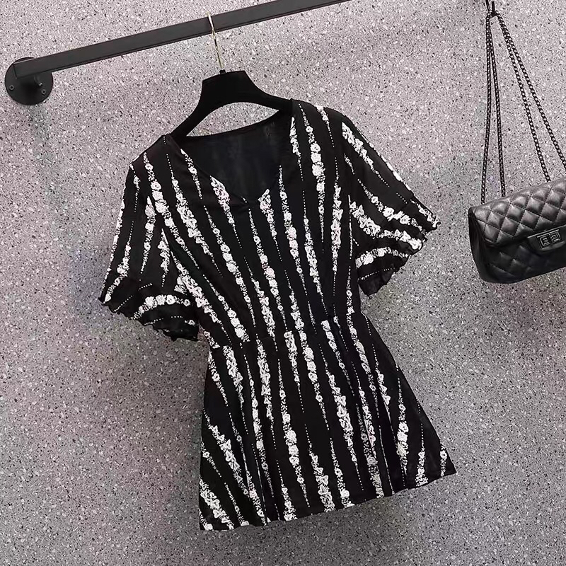 0302(12)显瘦休闲百搭收腰气质夏季韩版上衣