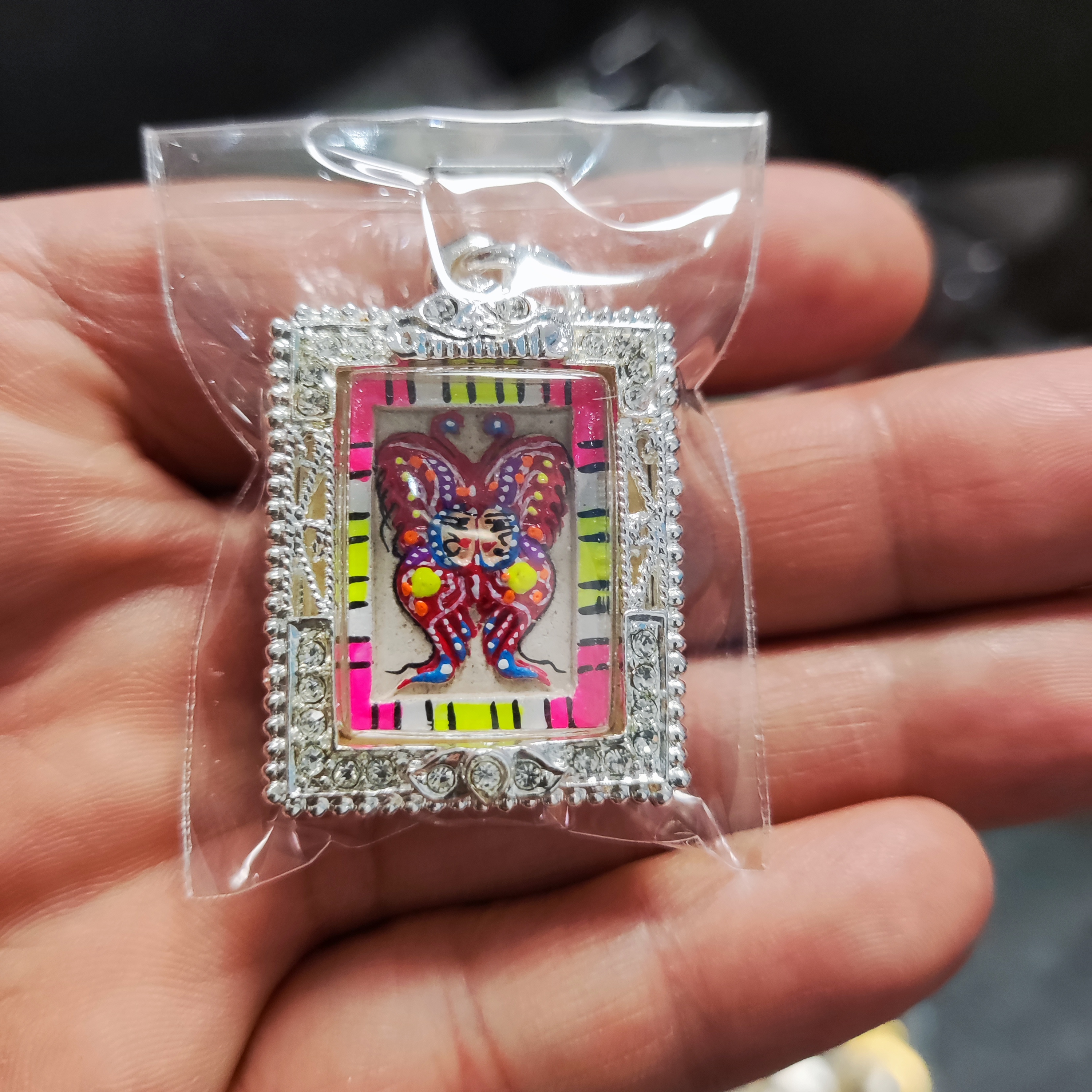 合金吊坠 古巴杰士纳彩色蝴蝶坠链坠饰创意