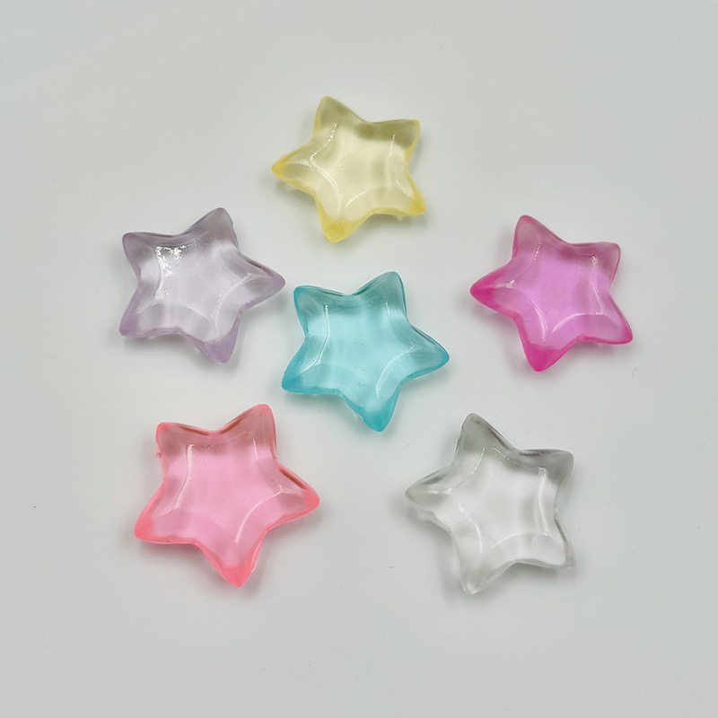 【对对碰】1包4颗彩色夜光小星星亚克力手工diy树脂饰品配件