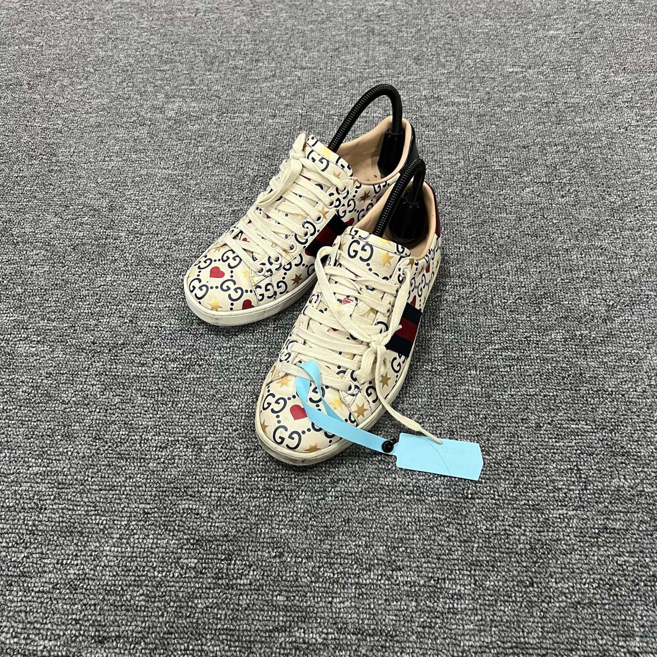 GUCCI 古驰 星星双G满印平底鞋 37.5码/9新/公价6000/无配件 fg2