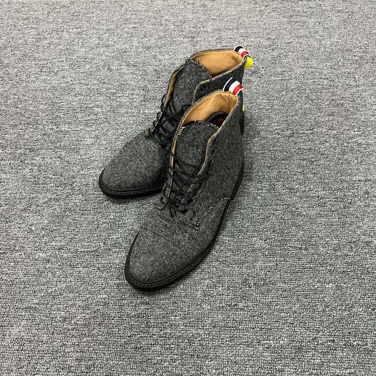 Thom Browne TB 羊毛拼接短靴 42码/95新/公价15000/无配件 ki3