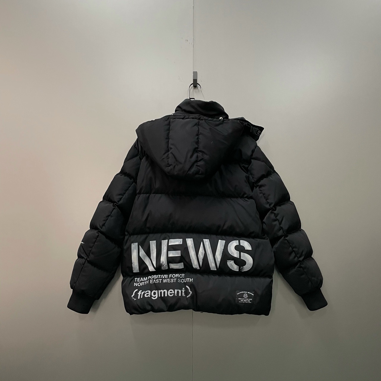 Moncler 蒙口 藤原浩联名 黑色背后印花羽绒服 3码/95新/公价1