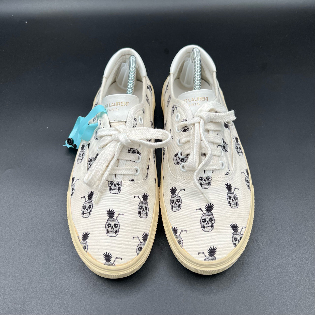 Saint Laurent Slp 圣罗兰 白色帆布菠萝板鞋 43码/95新/无配件
