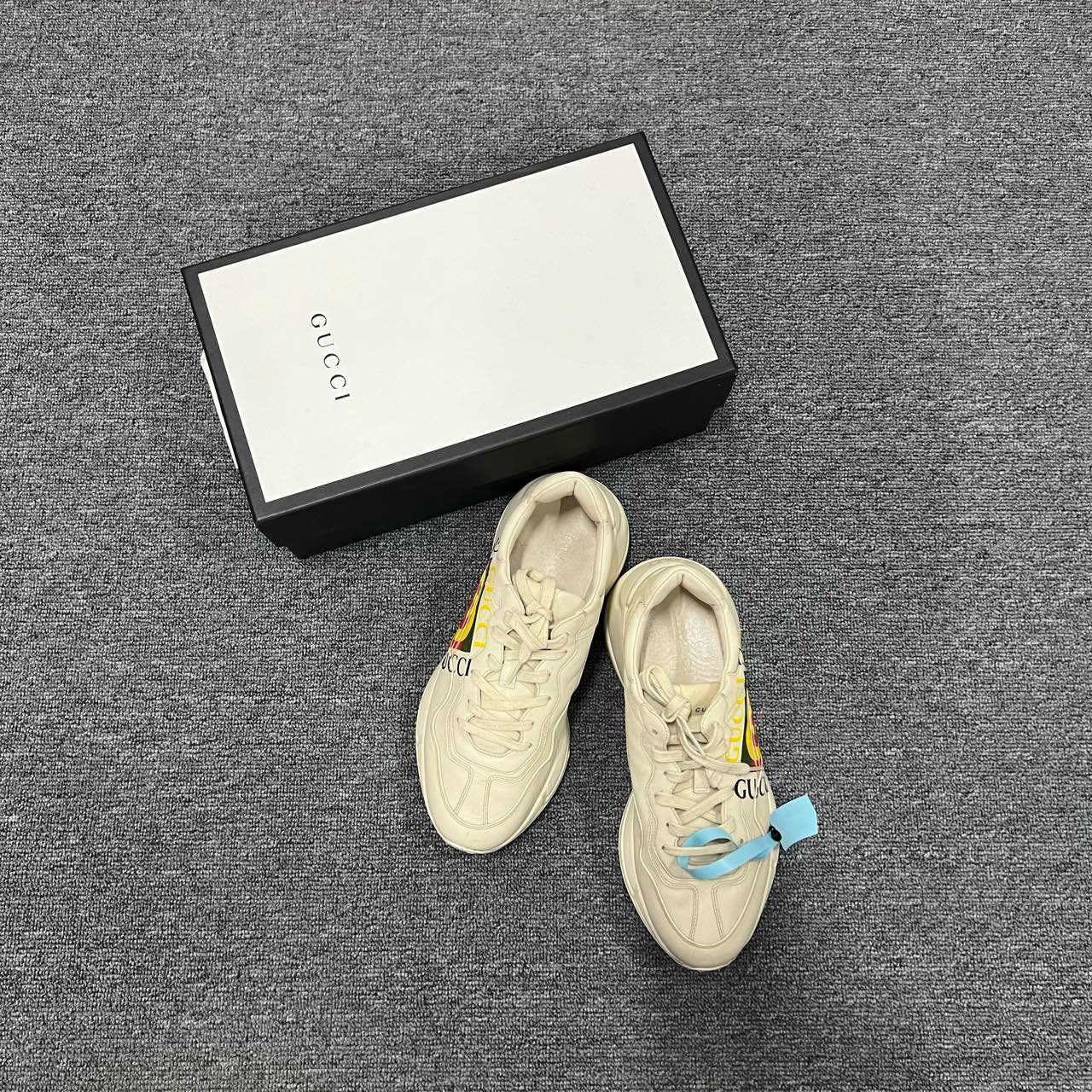 Gucci 古驰 米白色双G印花老爹鞋 43码/95新/公价7700/原盒