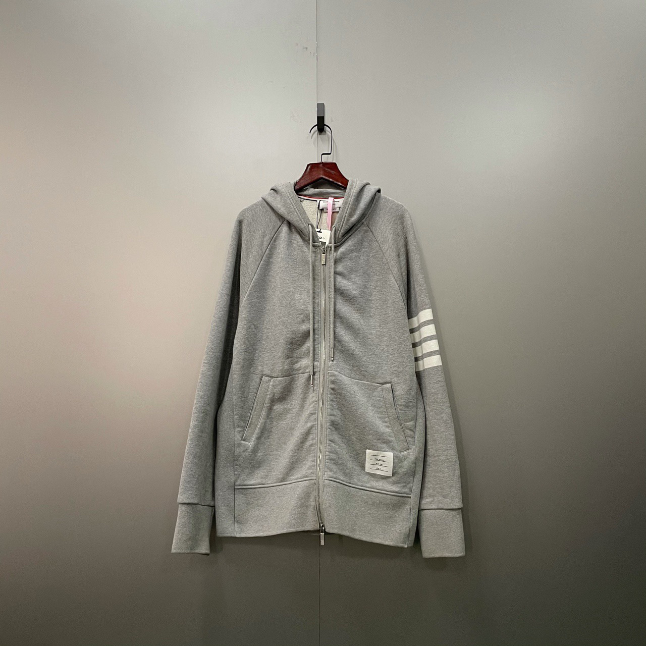 Thom Browne tb 灰色条纹拉链帽衫 5码/95新/无配件 si500044