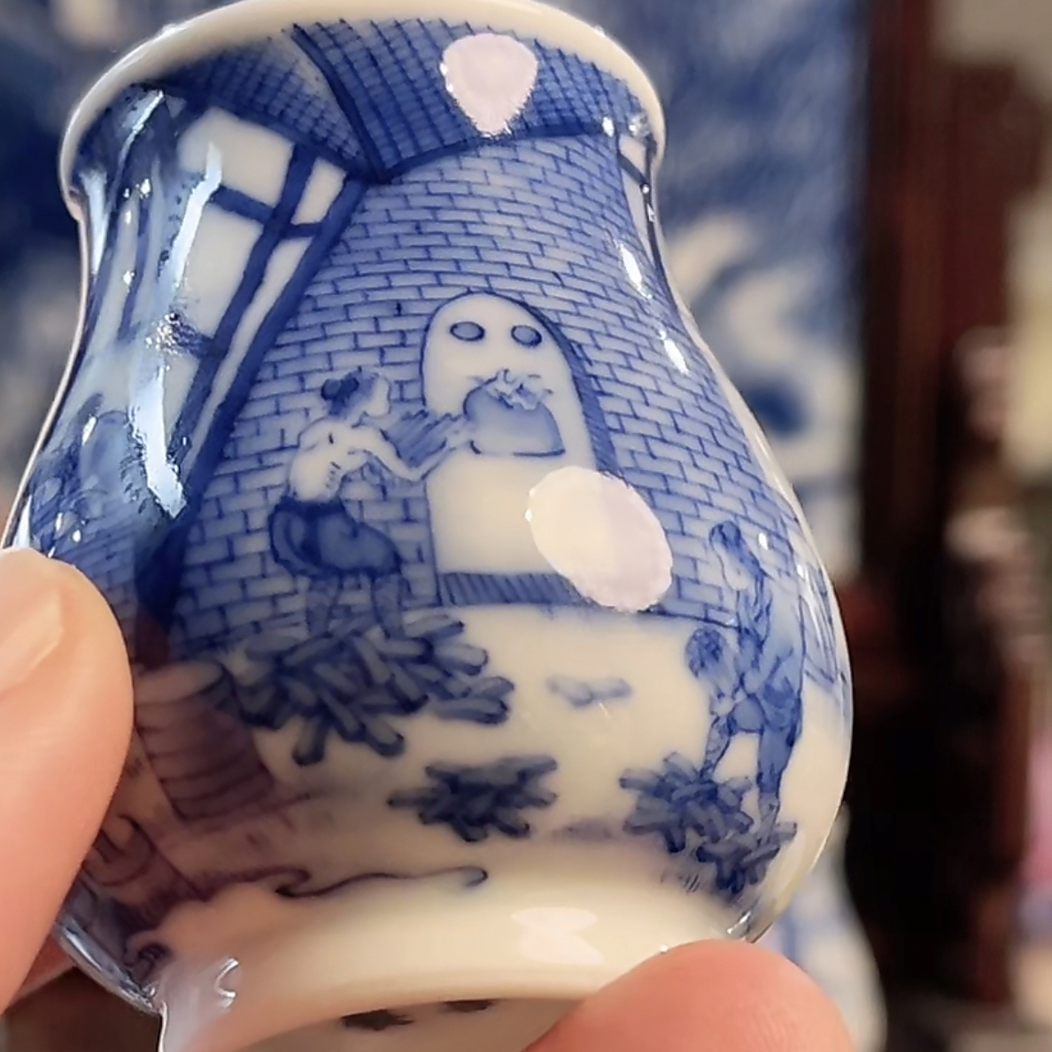 泽善堂原创香插盖置-製瓷图瓷杯杯