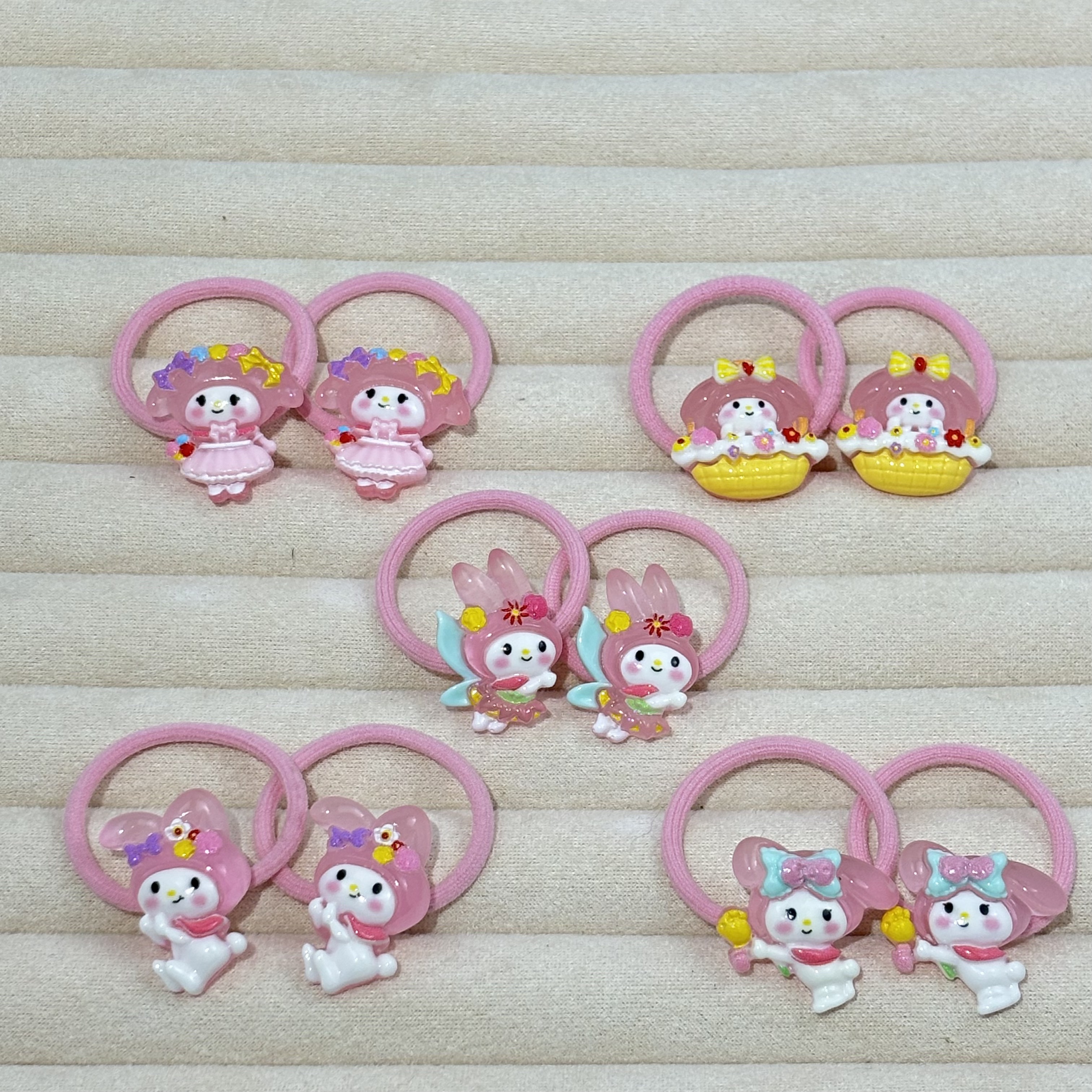 手工定制款花仙子美乐蒂夜光系列女童小学生可爱高弹力不伤发头绳