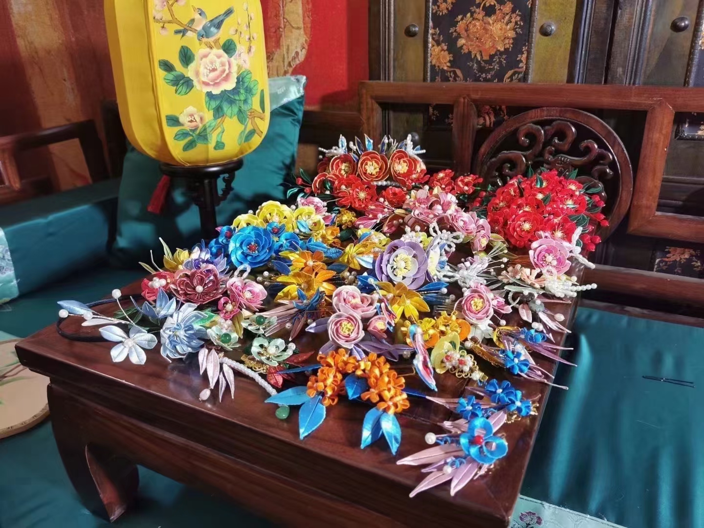 头饰仙隐阁古风非遗手工饰品簪子绒花绒花发簪手工DIY制作簪花