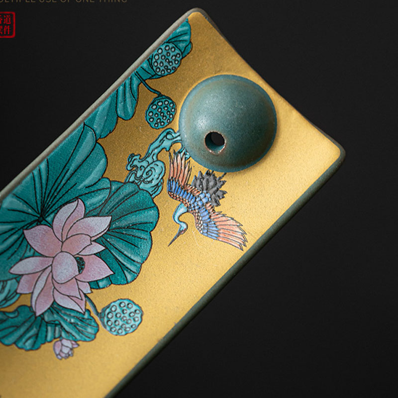 陶瓷香插珐琅彩香炉摆件香道仿古线香香插卧香摆件中式