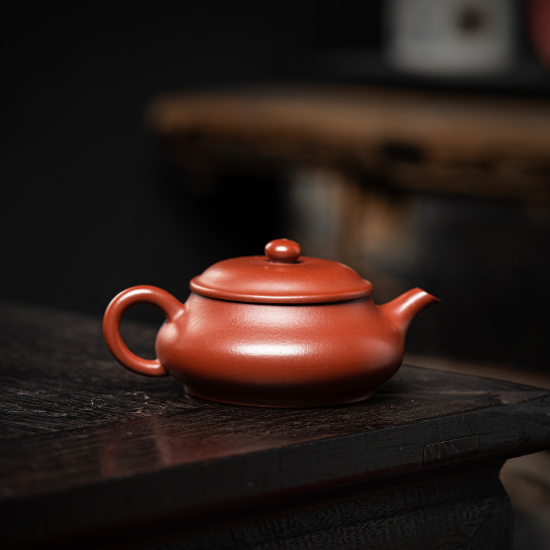 正宗紫砂壶半手工泡茶壶朱泥家用小容量功夫茶具单壶套装紫砂茶壶