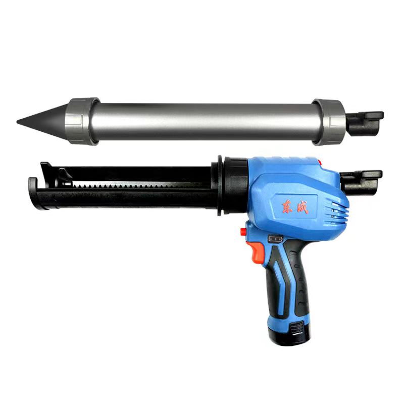 东成充电式打胶枪无级调速12VDCPJ12E玻璃展示结构胶枪