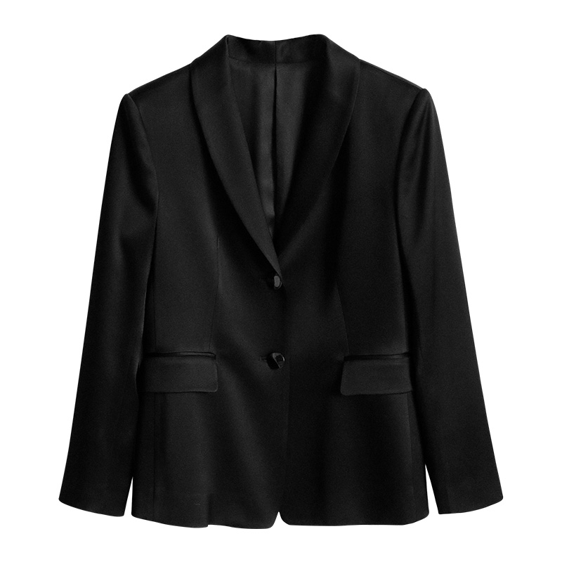 新款简约大气西装外套女时尚气质休闲黑色西服小西装工作HL-7810