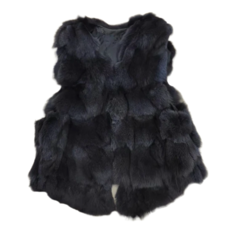 新款气质轻奢保暖狐狸毛马甲#AZ0013