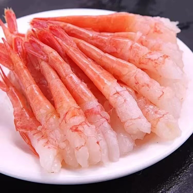 刺身甜虾去皮去头发3板