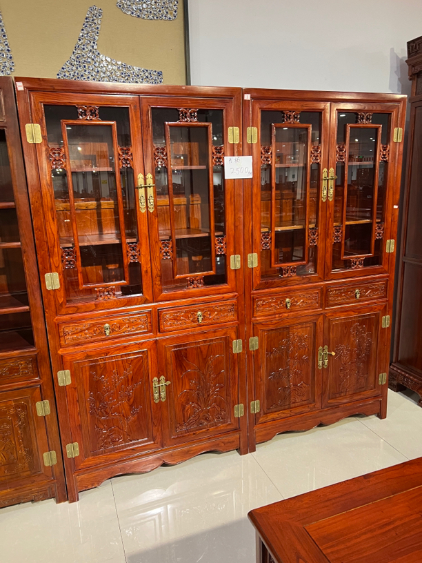 北方榆木 书柜两件套 不是全榆木