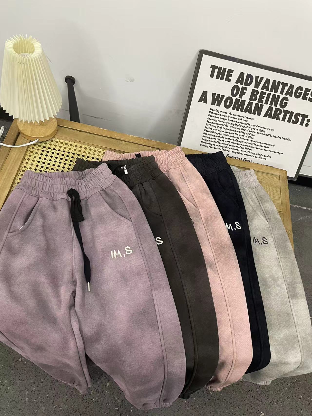 409229《脏脏裤 紫》涵家玲姐优选韩版冬季儿童舒适加绒束脚休闲裤