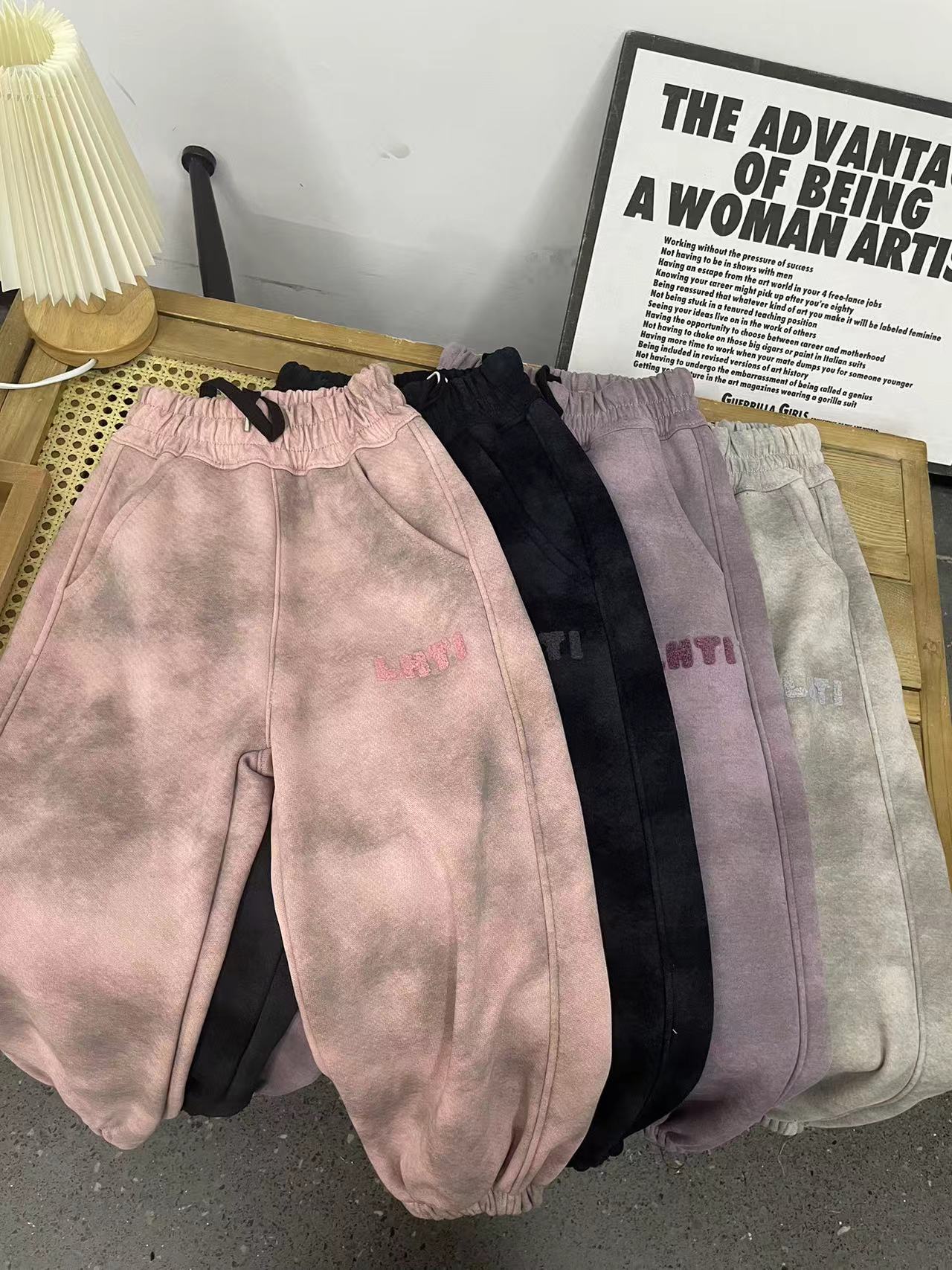 409228《脏脏裤 灰》涵家玲姐优选韩版冬季儿童舒适加绒束脚休闲裤