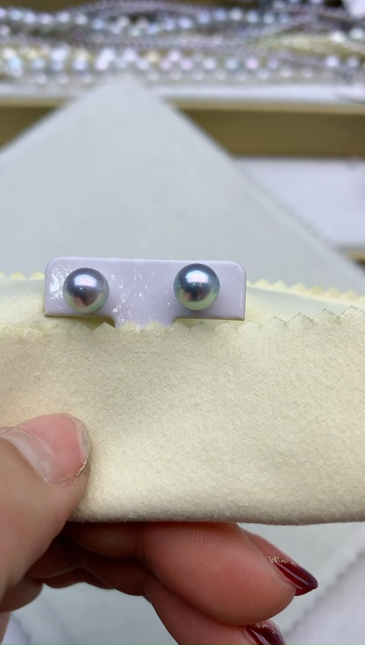 【闪购商品】海水珍珠耳饰银S925镶嵌真多麻耳钉@@P607