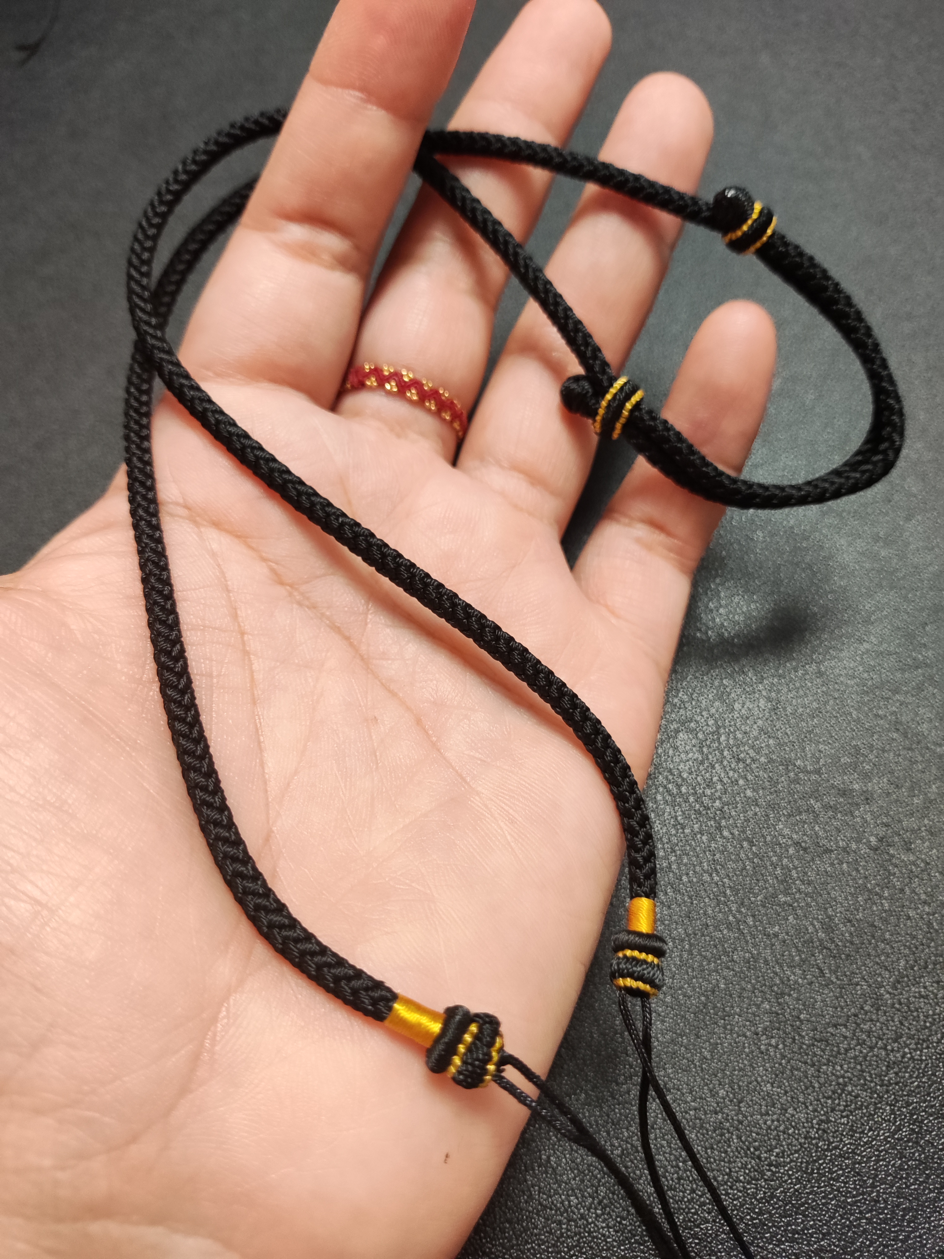 纯手工细龙鳞横穿锁骨绳（可定制手工不易不退换）