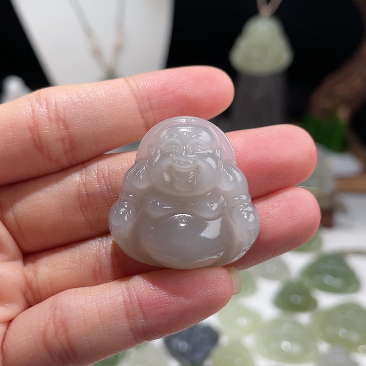 【闪购商品】和田玉颈饰未镶嵌浅***5佛30