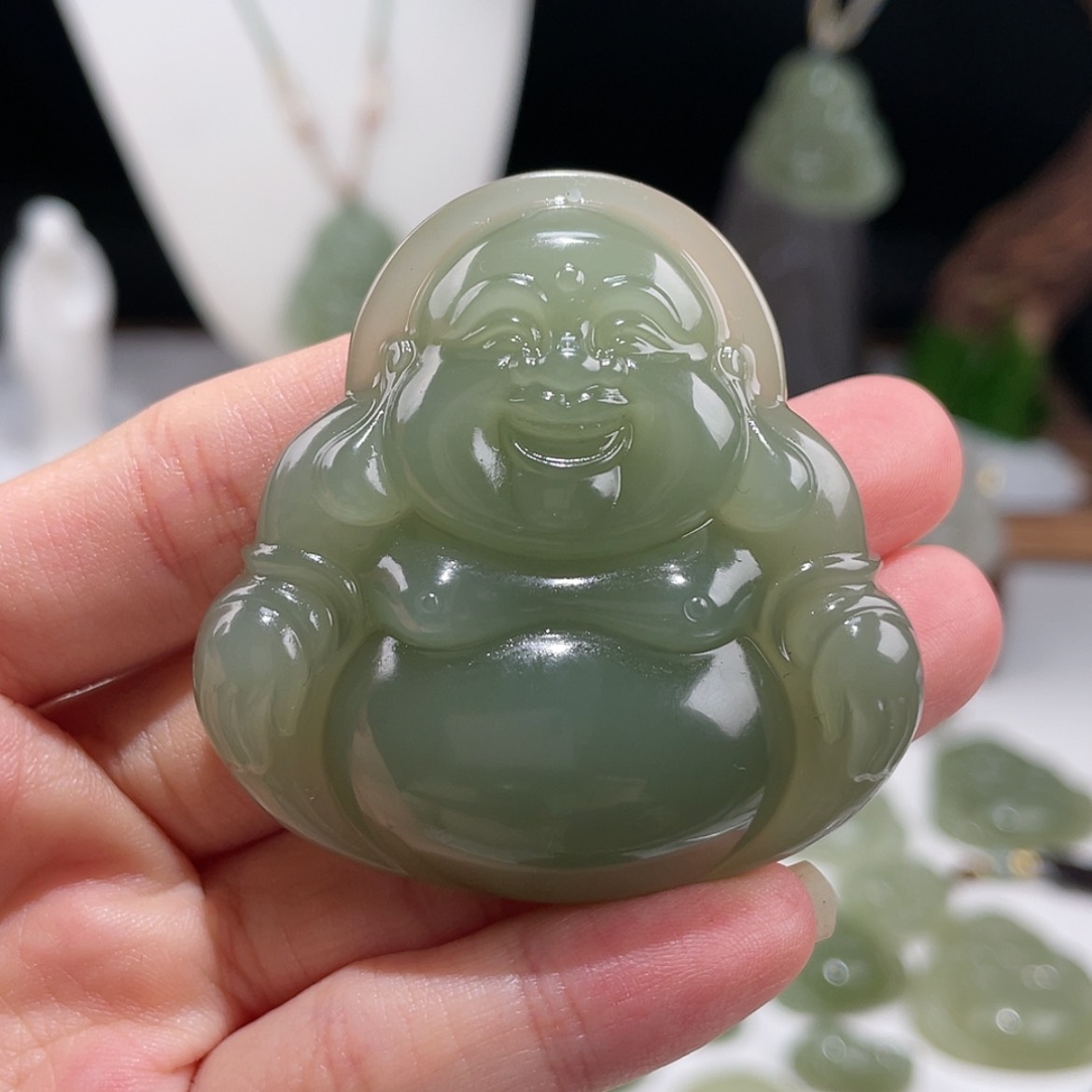 【闪购商品】和田玉颈饰未镶嵌松****1佛50