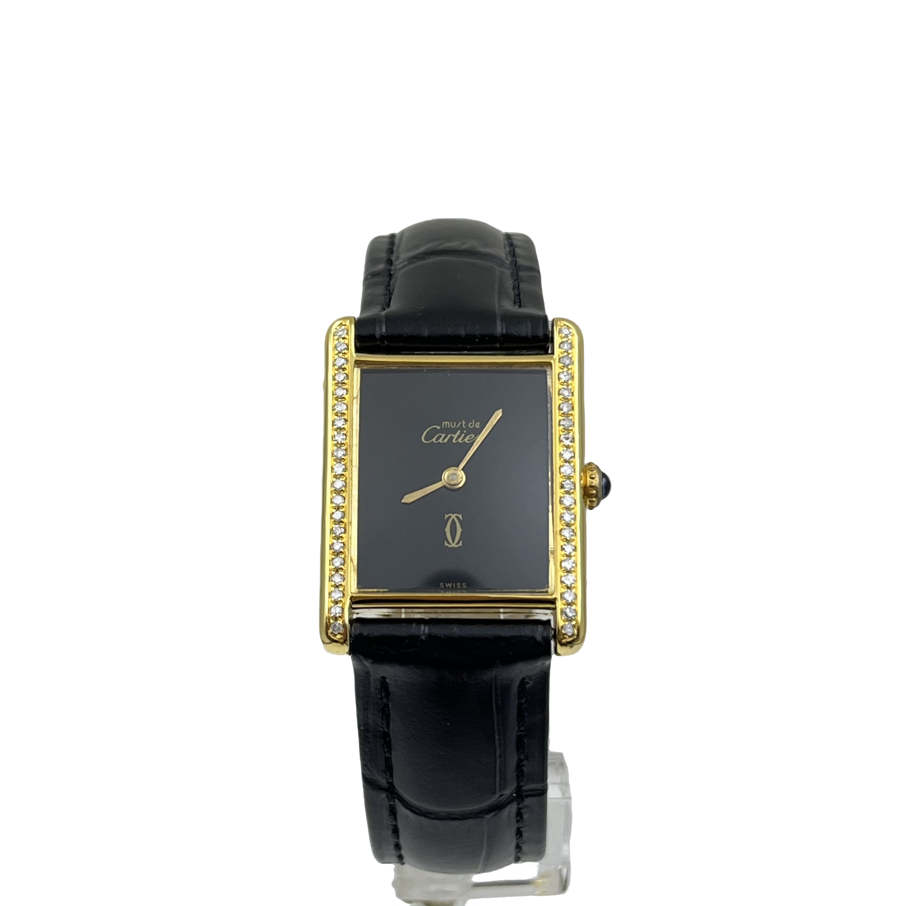 95新 Cartier/卡地亚 坦克系列/表径23*30mm/机械/后镶钻