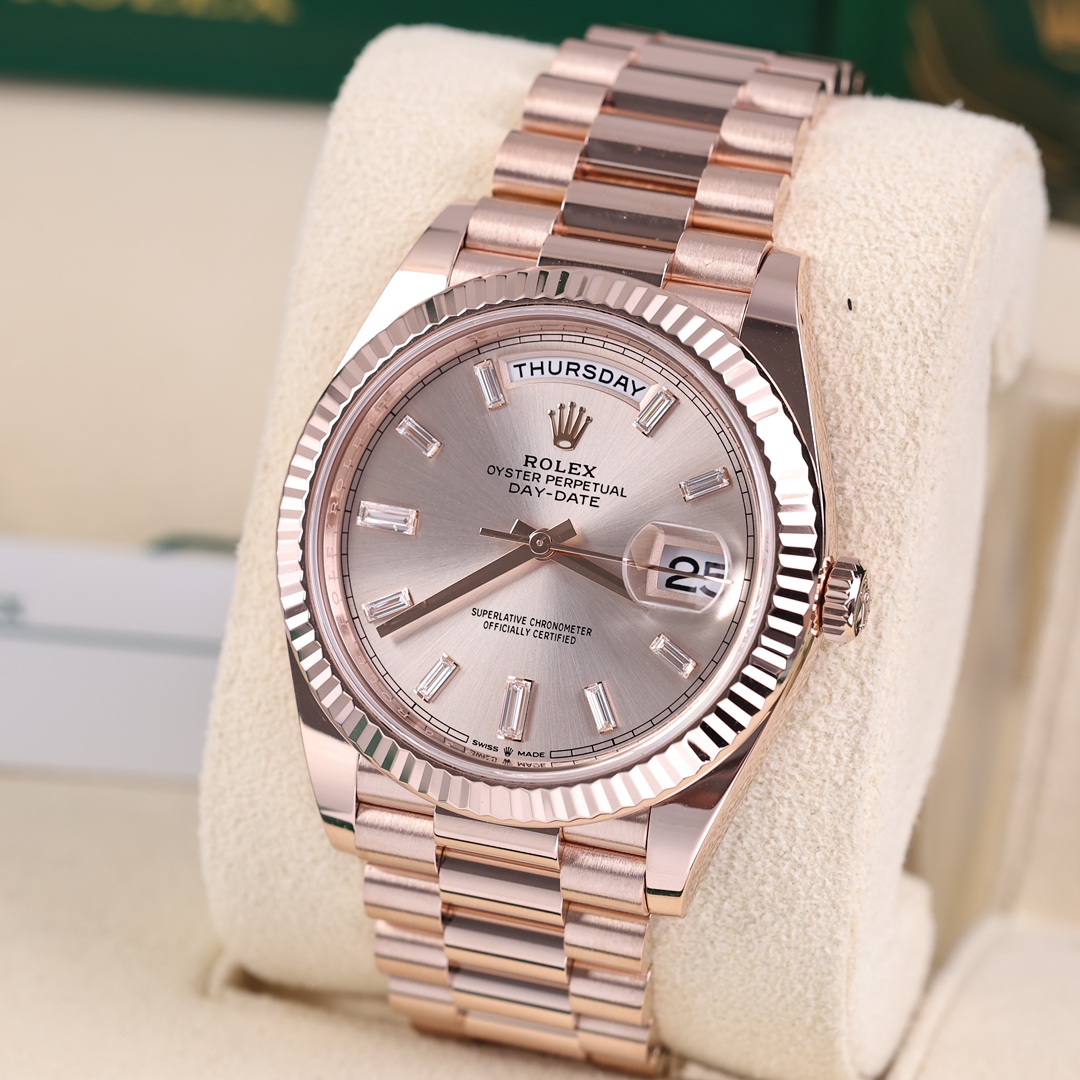 95新 Rolex/劳力士 228235星期日历型 条钻冰糖刻度2022年6月保卡