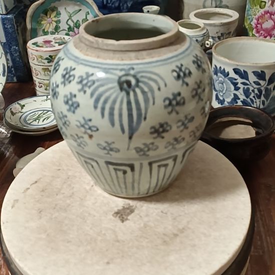 【闪购商品】罐青花陶瓷傢具摆件青花陶瓷傢具