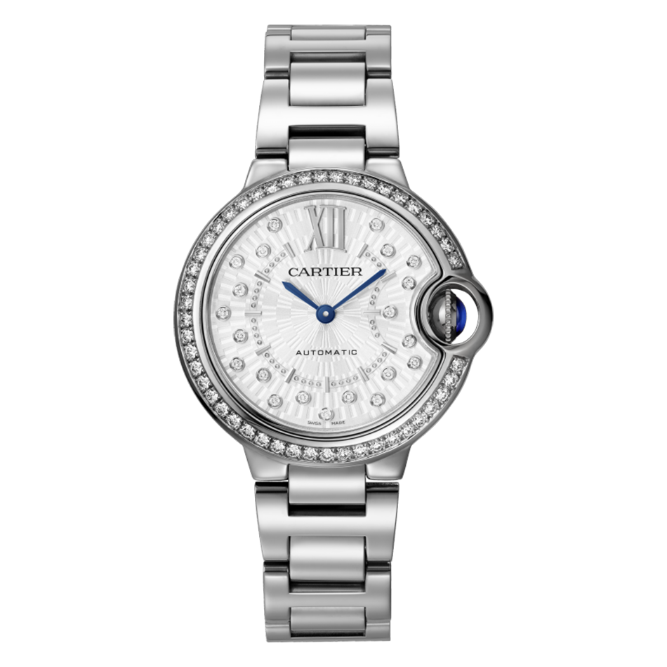 99新 Cartier/卡地亚 蓝气球W4BB0035 原镶满钻33mm 机械24年全套